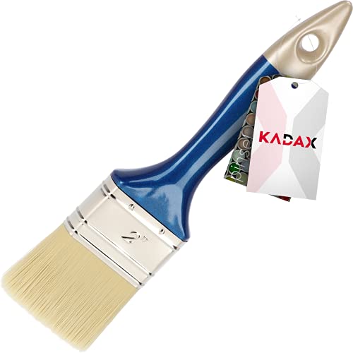 KADAX Einfacher Pinsel aus Kunststoff, Flachpinsel mit komfortablem Griff, Malerpinsel, Lackpinsel, Borstenpinsel, Lasurpinsel mit synthetischen Borsten (2") von KADAX