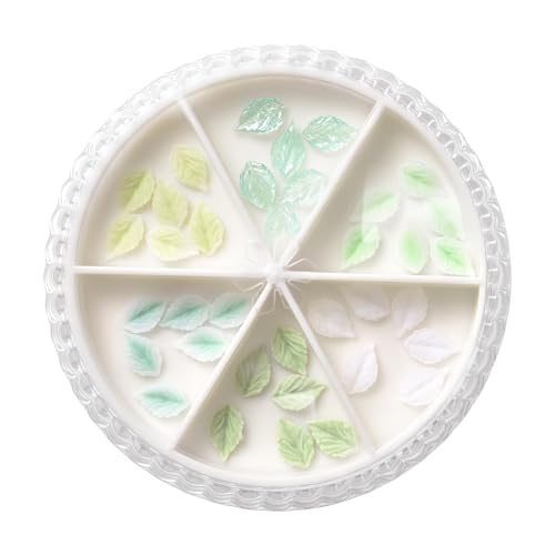 KADS Frühlings- und Sommerfarbe, Nagelkunst, Acryl-Charms, Dekoration, Bastelzubehör, DIY, Strass, Edelsteine, Maniküre, Pediküre (Frühlingsblatt) von KADS