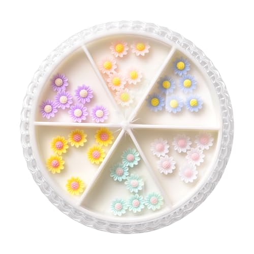 KADS Nagelkunst, Acryl-Anhänger, Frühlings- und Sommerfarbe, Nagelkunst, Dekoration, Bastelzubehör, DIY, Strass, Edelsteine, Maniküre, Pediküre (Sonnenblume) von KADS