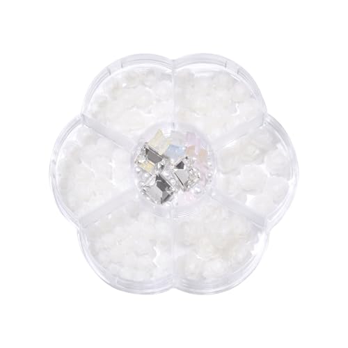 KADS Nagelkunst, Blume, Strass, Diamant-Dekoration, Nagelkunst-Design, Acryl, Bloemen, 3D-Charm-Zubehör, 6 Stück von KADS