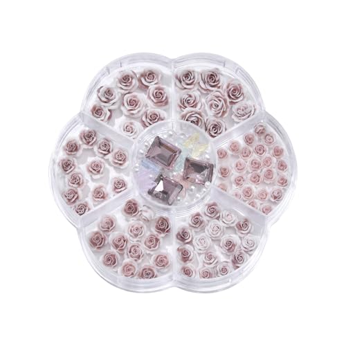 KADS Nagelkunst, Blume, Strass, Diamant-Dekoration, Nagelkunst-Design, Acryl, Bloemen, 3D-Charm-Zubehör (7) von KADS