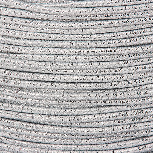 KAHAGE - BUTONIA 10m Gummikordel - Hutgummi - Rundgummi, hochwertig, extra-stark in 2mm, Silber von KAHAGE - BUTONIA