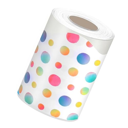 10 M Farbenfrohe Punkte Bulletin Board Border Dekorative Klassenzimmerkleberkleber Aufkleber Für Schulische Dekorative Aufkleber Bunte Punkte Trim von KAHDGSS