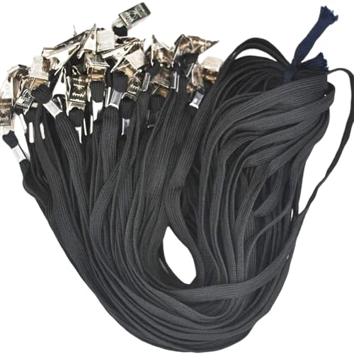 100 PCs Sicherheit Lanyards Schwarze Lanyards Flat Neck Lanyard Mit Clip Für Schulbüro Und Klassenzimmergebrauch 100 PCs Sicherheit Lanyards Schwarze Lanyards Flat Neck Lanyard Mit Clip Für Schulbüro Und Klassenzimmergebrauch von KAHDGSS