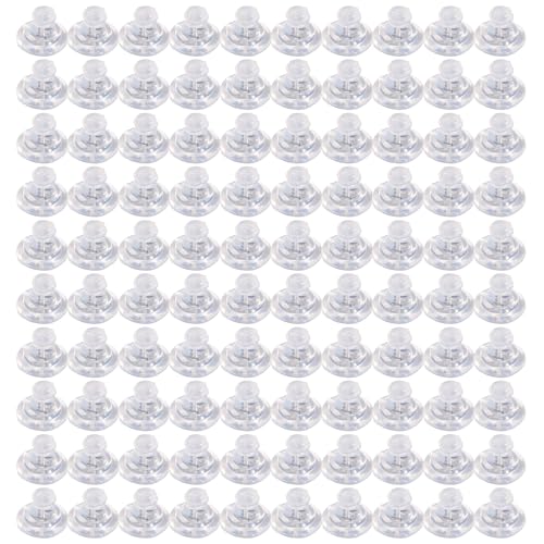 100 Stück Silikon-Ohrring-Verschlüsse, hypoallergene Verriegelung für Ohrstecker, Ohrring-Stopper, praktisches Schmuckherstellungszubehör von KAHDGSS