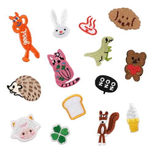 14 PCs Kaninchen Bestickte Flecken Katzen Eisen Auf Applique Nähen Beim Nähen 14 PCs Kaninchen Bestickte Flecken Katzen Eisen Auf Applique Nähen Beim Nähen von KAHDGSS