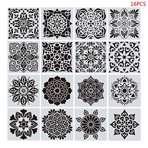 16pcs/set Schablonen Zeichnungsvorlage Malerei Scrapbooking Paper Card Präge Album Dekoratives Handwerk 16pcs/set Schablonen Zeichnungsvorlage Malerei Scrapbooking Paper Card Präge Album Dekoratives Handwerk von KAHDGSS