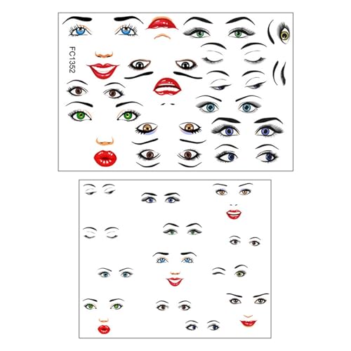 2 Blätter Gesichter Aufkleber Kreativer Gesicht Lippen Mund Augen Augenbrauen Nasenaufkleber Lustige Dekorative Aufkleber Für Buchgesichtsausdruck Gesichtsbehörden Für Bücher Tasse Dekoration 2 Blätter Gesichter Aufkleber Kreativer Gesicht Lippen Mund Augen Augenbrauen Nasenaufkleber Lustige Dekorative Aufkleber Für Buchgesichtsausdruck Gesichtsbehörden Für Bücher Tasse Dekoration von KAHDGSS