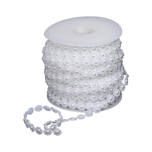 25meter Künstliche Perlen Saite Abs Perlen Kette Für Schmuck Braut Kleider Kerzenstrauß Dekoration Künstlich von KAHDGSS
