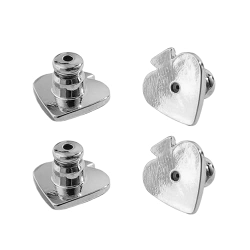 4 Pack Elegante Verriegelung Ohrringrücken Herzgeformte Ohrschmuckzubehör Ohrring Stecker Ersatz Ohrring Rücken von KAHDGSS