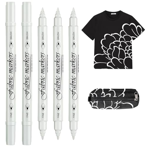 5pieces Doppelkippstift Zeichnungsstift Mit Verblassenden Tinten Für Handwerksprojekt Modedesign Und Stoffdekoration Doppelspitze Stoffkunst Marker von KAHDGSS