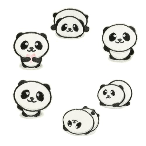 6 PCs Auf/Bügeleisen Auf Flecken Cartoon Panda Bestickter Nähapparat Für Die Beuteldekoration 6 PCs Auf/Bügeleisen Auf Flecken Cartoon Panda Bestickter Nähapparat Für Die Beuteldekoration von KAHDGSS