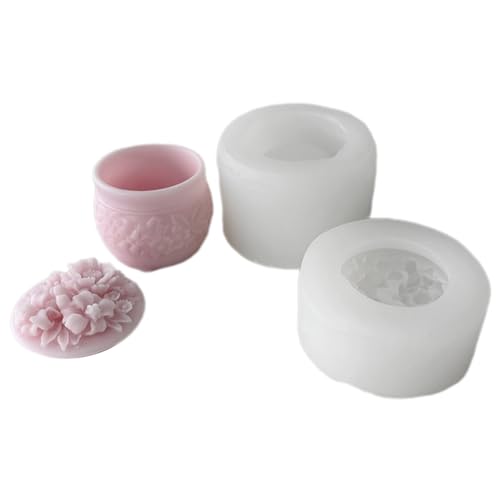Blütenbehälter Silikonform Make Up Pinsel Organizer Schimmelpilze Aufbewahrungsprotokollform Mit Deckel Schmuck Makingwerkzeug Gips Aufbewahrungsbox Mit Deckel von KAHDGSS