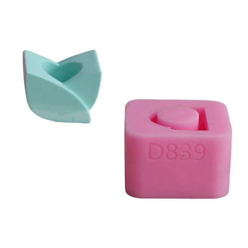 Blumenblatt Silikon Kerzenschimmelformen Für Epoxidharz Kerzenhalter Hausdekoration Zement Gips Silikonform Craft Project Project Form Form von KAHDGSS