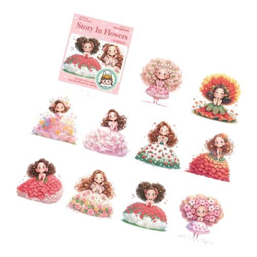 Cartoon Mädchen Aufkleber Belohnung Aufkleber Scrapbooking Landschaft Blumen Für Telefonlaptop Blumen Cartoon Mädchen Aufkleber Belohnung Aufkleber Scrapbooking Landschaft Blumen Für Telefonlaptop Blumen von KAHDGSS