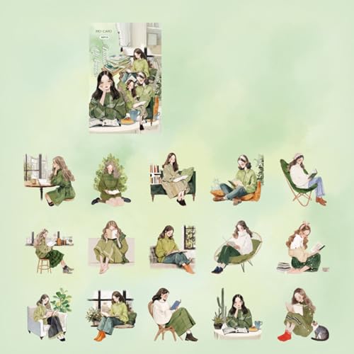 Cartoon Reading Girl Sticker Dekorative Aufkleber Cartoon Aufkleber Schulmaterial Für Geschenkverpackung Und Zeitschriften Scrapbook Reading Mädchen Schön Cartoon Reading Girl Sticker Dekorative Aufkleber Cartoon Aufkleber Schulmaterial Für Geschenkverpackung Und Zeitschriften Scrapbook Reading Mädchen Schön von KAHDGSS