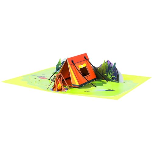 Faltbare 3D-Outdoor-Zelt-Feierkarte, handgefertigte Grußkarte mit Umschlag für Freunde, Partys, Einladungskarte Faltbare 3D-Outdoor-Zelt-Feierkarte, handgefertigte Grußkarte mit Umschlag für Freunde, Partys, Einladungskarte von KAHDGSS