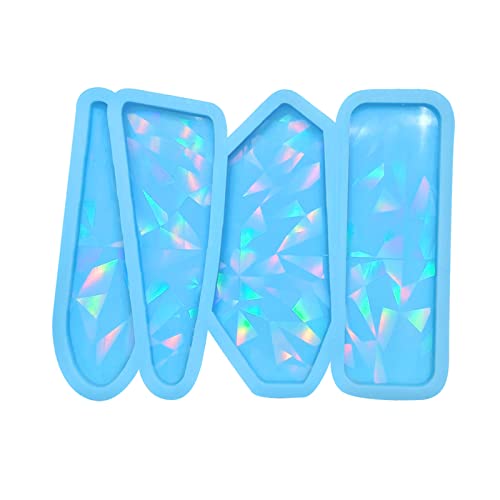 Haarspangen, Silikonformen, Haarspangen, Kunstharz, geometrisches Epoxidguss für Schmuckherstellung, Anhänger, Anhänger, UV-Anhänger, Epoxid-Silikon mit Löchern von KAHDGSS
