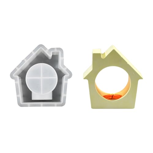 Handgefertigte Kerzenlestick Silikon Crafting Formhaus/Baumform Candlebase Formen Harz Basteln Schimmel Textur Handgefertigtes Handwerksform von KAHDGSS