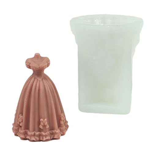Hochzeitskleid Silikonformen Abendkleid Kerze Für Epoxidharz Kerzenseife Schokoladenhandwerksform Schimmelpilze von KAHDGSS