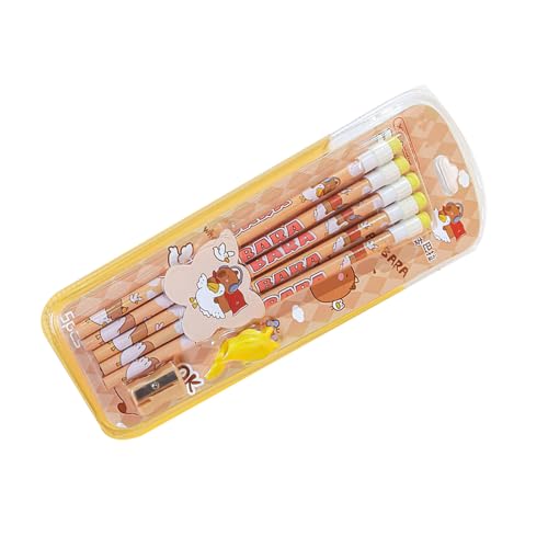 KAHDGSS 5 PCs/Set Cartoon Stifte Mit Radiergummiern Zeichnen Stifte Schreiben Von Bleistiften Schulbürovorräte Für Malerei Skizzieren von KAHDGSS