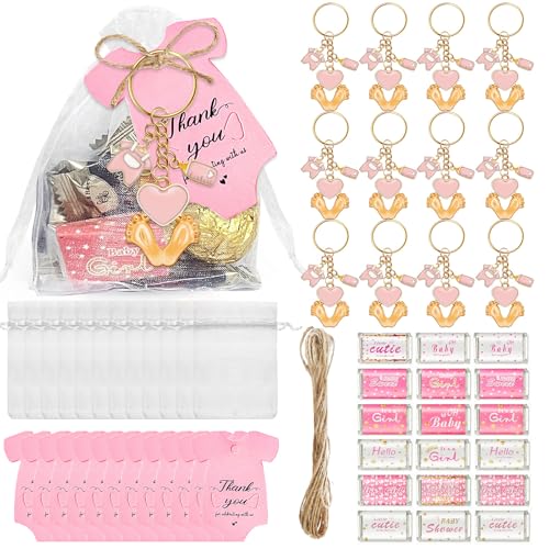KAHDGSS 6/20pcs Baby Feet Charme Schlüsselbund Mit Verpackungsaufkleber Label Für Hochzeitsbabys Und Festivalfeierlichkeiten von KAHDGSS