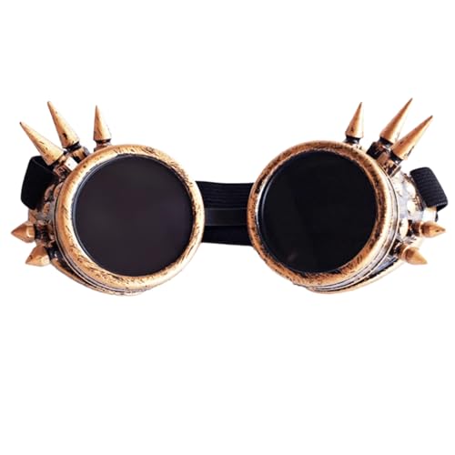 KAHDGSS Halloween Cosplay Brille Steampunks Brille Retro Steampunks Brille mit Nieten für Karneval Halloween Mottoparty von KAHDGSS