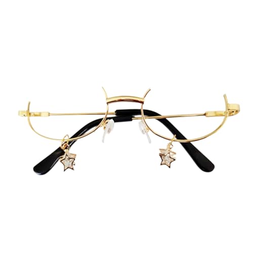 KAHDGSS Haltbarkeit Metallrahmenbrille Ohne Objektiv Einzigartige Festivalstile Brillen Für Raves And Carnivals Event KAHDGSS Haltbarkeit Metallrahmenbrille Ohne Objektiv Einzigartige Festivalstile Brillen Für Raves And Carnivals Event von KAHDGSS