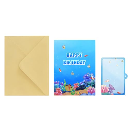 KAHDGSS Handgemachte Szene Popup Card Marine Life Party Einladung Für Geburtstage Weihnachtsdekorationen Einzigartige Unterwasserwelt Grußkarte KAHDGSS Handgemachte Szene Popup Card Marine Life Party Einladung Für Geburtstage Weihnachtsdekorationen Einzigartige Unterwasserwelt Grußkarte von KAHDGSS