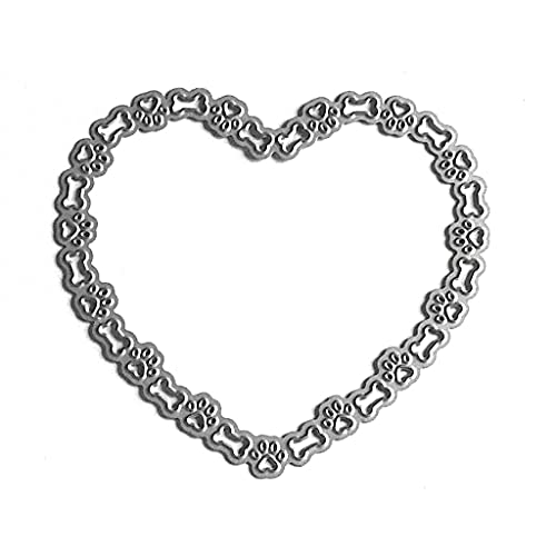 KAHDGSS Herz Hund Pfote Knochen Metall Stanzformen Schablone Scrapbooking Album Stempel Papier Karte Form Präge Dekoration KAHDGSS Herz Hund Pfote Knochen Metall Stanzformen Schablone Scrapbooking Album Stempel Papier Karte Form Präge Dekoration von KAHDGSS