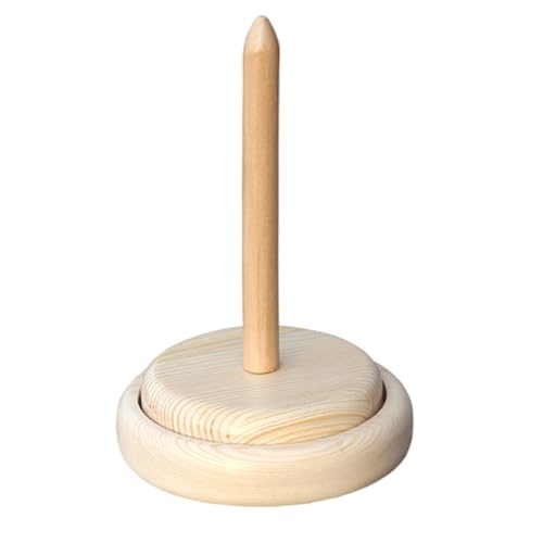 KAHDGSS Holz-Garnhalter, Schreibtischspule, tragbarer Spender, Strick-Organizer, Garnspule, stabile Basis, Garn-Organizer von KAHDGSS