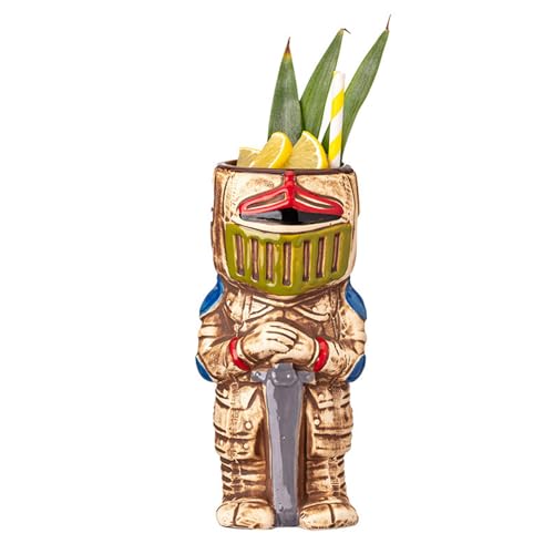 KAHDGSS Keramikbecher mit Motiv Roman Soldier Masked Soldier, 530 ml, Keramikbecher mit ergonomischem Griff, für Motto-Partys und Zuhause, Pubs, Cocktail-Liebhaber, Keramik von KAHDGSS