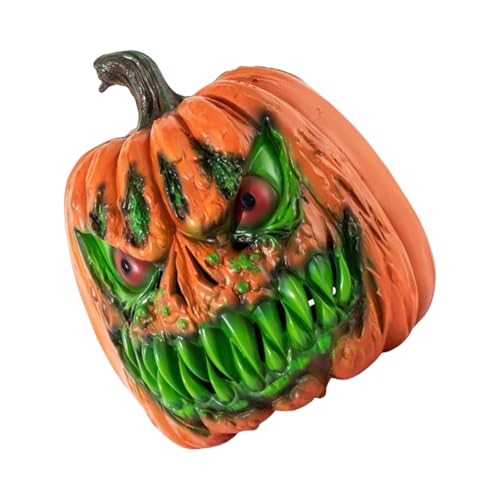 KAHDGSS Kürbis Kopfbedeckung Vollkopf Kürbis Gesicht Halloween Cosplay Zubehör für Erwachsene Cosplay Halloween Dekoration Horror Mottoparty von KAHDGSS