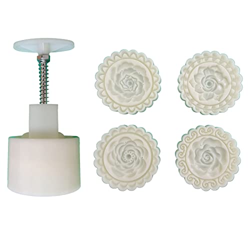 KAHDGSS Mondkuchenformen, 125 g, Kunststoff, Stempel, Mond, Kuchenform, Cartoon-Blumenform, DIY-Backformen für Mittelherbst-Festivals KAHDGSS Mondkuchenformen, 125 g, Kunststoff, Stempel, Mond, Kuchenform, Cartoon-Blumenform, DIY-Backformen für Mittelherbst-Festivals von KAHDGSS