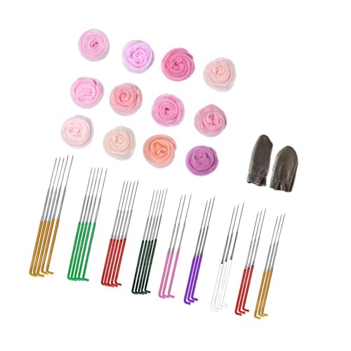 KAHDGSS Nadel Filzung Supplies Mit Nadelwoll Woll Fingerzichen Und Werkzeugzubehör Für Anfänger Filzhandwerks Set von KAHDGSS