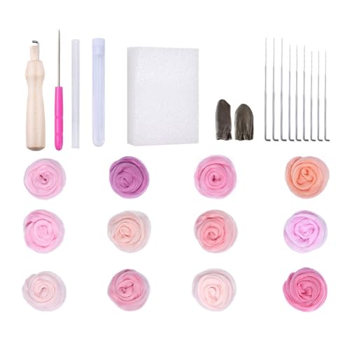 KAHDGSS Nadel Filzung Supplies Mit Nadelwoll Woll Fingerzichen Und Werkzeugzubehör Für Anfänger Filzhandwerks Set von KAHDGSS