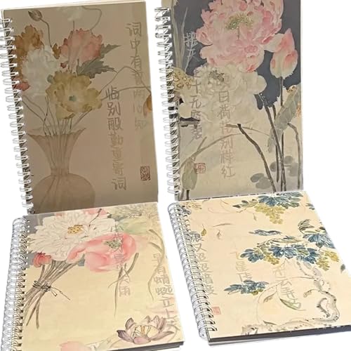 KAHDGSS Notizbuch mit Doppelspulenbindung, liniert, zum Schreiben, 100 Seiten, breit liniert, Tagebuch, Notizblöcke, 14 x 20 cm, liniert, Hardcover, 4 Stück KAHDGSS Notizbuch mit Doppelspulenbindung, liniert, zum Schreiben, 100 Seiten, breit liniert, Tagebuch, Notizblöcke, 14 x 20 cm, liniert, Hardcover, 4 Stück von KAHDGSS