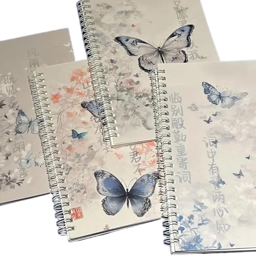 KAHDGSS Notizbuch mit Doppelspulenbindung, liniert, zum Schreiben, 100 Seiten, breit liniert, Tagebuch, Notizblöcke, 14 x 20 cm, liniert, Hardcover, 4 Stück KAHDGSS Notizbuch mit Doppelspulenbindung, liniert, zum Schreiben, 100 Seiten, breit liniert, Tagebuch, Notizblöcke, 14 x 20 cm, liniert, Hardcover, 4 Stück von KAHDGSS
