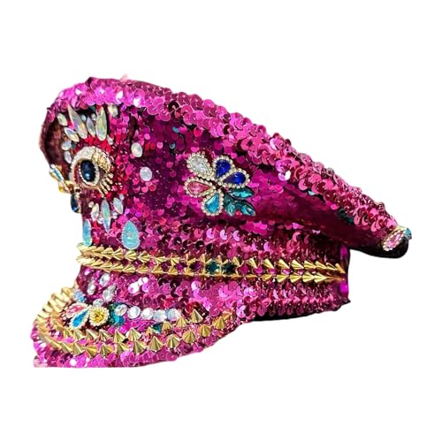 KAHDGSS Sparkling Captain Heavy Crystal Pailletten Für Junggeselle Party Party Kapitän Braut Für Schauspielerin Schauspielerin Frauenparty von KAHDGSS