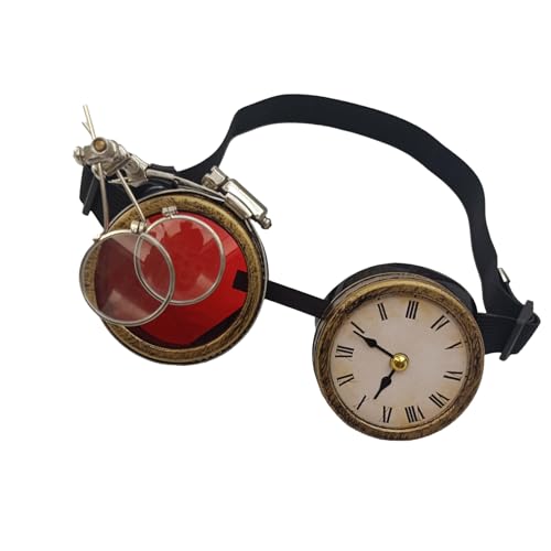KAHDGSS Steampunks Brille Steampunks Brille mit Uhr Halloween Brille Steampunks Dekorative Brille für Mottopartys KAHDGSS Steampunks Brille Steampunks Brille mit Uhr Halloween Brille Steampunks Dekorative Brille für Mottopartys von KAHDGSS