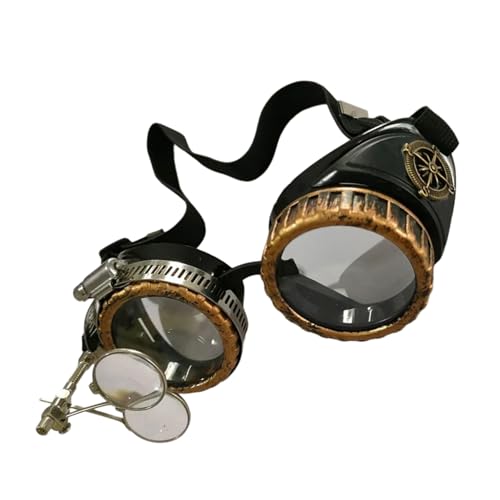 KAHDGSS Sterevunk-Brille mit Halloween-Gesicht, Vintage-Stil, Cyber-Schweißen, Cosplay-Brille, Halloween, Cosplay, Kostüme, Geschenke KAHDGSS Sterevunk-Brille mit Halloween-Gesicht, Vintage-Stil, Cyber-Schweißen, Cosplay-Brille, Halloween, Cosplay, Kostüme, Geschenke von KAHDGSS