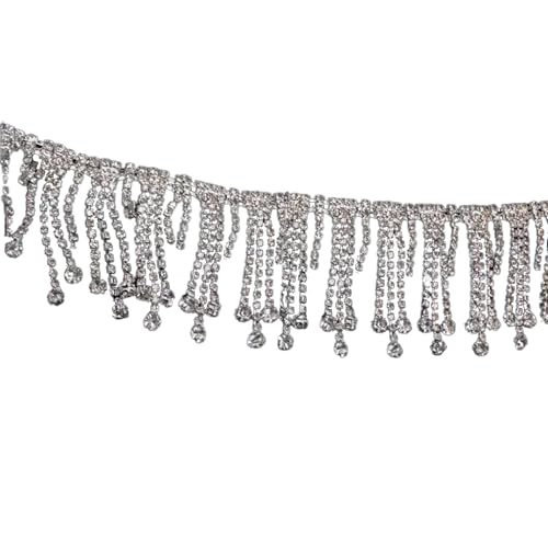 Mehrzweck-Strass-Perlen, dekorative Kette für Bastelprojekte, ideal für Kleidung, Schuhe und Taschen, Kleidung, Nähzubehör, Glas-Strass-Kette von KAHDGSS
