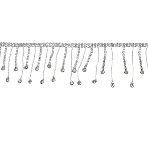 Mehrzweck-Strass-Perlen, dekorative Kette für Bastelprojekte, ideal für Kleidung, Schuhe und Taschen, Kleidung, Nähzubehör, Glas-Strass-Kette Mehrzweck-Strass-Perlen, dekorative Kette für Bastelprojekte, ideal für Kleidung, Schuhe und Taschen, Kleidung, Nähzubehör, Glas-Strass-Kette von KAHDGSS