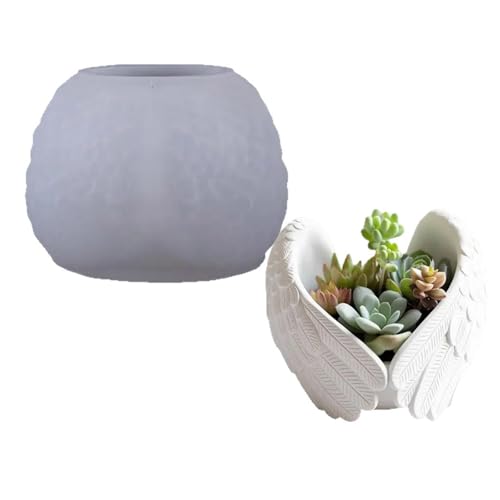 Multi Use Silicon Angel Flügel Schimmel Für Pflanzer Aufbewahrungstassen Harzgusskünstlerte Textur Handwerk Handgefertigte Schmuck Aufbewahrung Silikonform von KAHDGSS