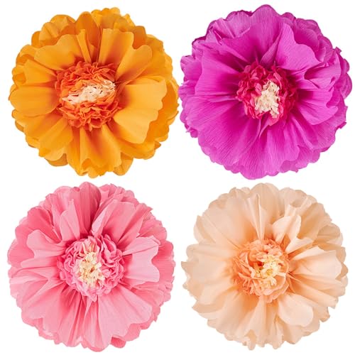 Papierblumenkugeln 50 cm, Seidenpapier-Bälle für Hochzeitshintergründe, Dekoration, Brautpartys, Geburtstage, Feiern, Deckendekoration, 4 Stück Papierblumenkugeln 50 cm, Seidenpapier-Bälle für Hochzeitshintergründe, Dekoration, Brautpartys, Geburtstage, Feiern, Deckendekoration, 4 Stück von KAHDGSS