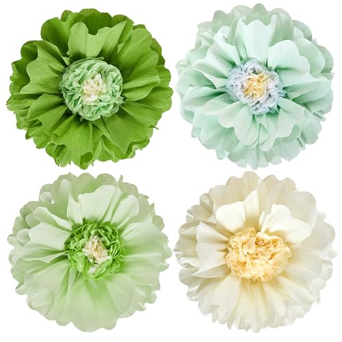 Papierblumenkugeln 50 cm, Seidenpapier-Bälle für Hochzeitshintergründe, Dekoration, Brautpartys, Geburtstage, Feiern, Deckendekoration, 4 Stück Papierblumenkugeln 50 cm, Seidenpapier-Bälle für Hochzeitshintergründe, Dekoration, Brautpartys, Geburtstage, Feiern, Deckendekoration, 4 Stück von KAHDGSS