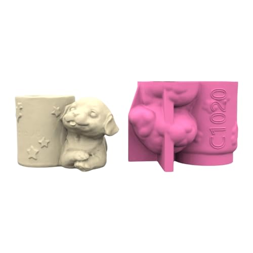 Praktische Hundetöpfe Robuste Silikonformzementputzhandwerksvorräte Für Garten Und Innendekoration Office Desk Ornament von KAHDGSS