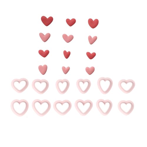 Set mit 12 Mehrzweck-Mehrzweck-Polymeren, Modelliermasse, zum Valentinstag, Schmuckherstellungs-Set für Ohrringe und Halsketten Set mit 12 Mehrzweck-Mehrzweck-Polymeren, Modelliermasse, zum Valentinstag, Schmuckherstellungs-Set für Ohrringe und Halsketten von KAHDGSS