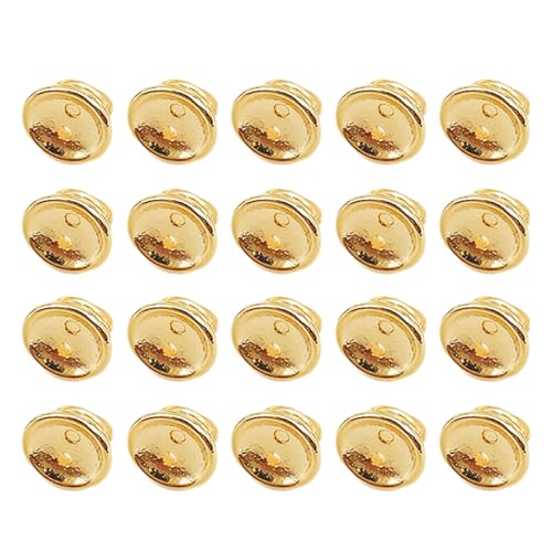 Set mit 20 Doppelloch-Perlenkappen, Metallenden, Verbindungsstück, Metall, Schmuck, Komponenten, Halsketten, Zubehör von KAHDGSS