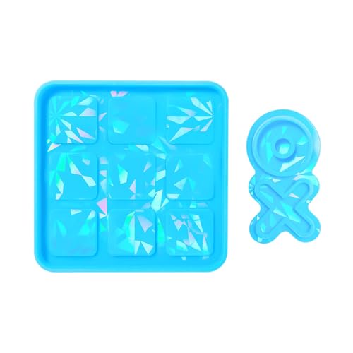 Silikon Tictactoe Schimmelharz Spiel Gussform Schach Board Silikon Kit Schachharzform Schmuckzeugwerkzeug Einzigartige Brettform von KAHDGSS